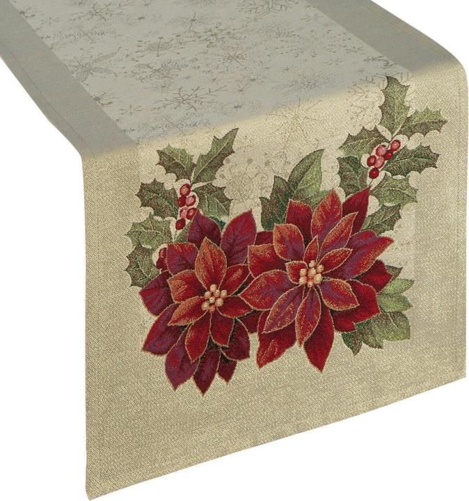 Produktbild Eurofirany Gobelin -Laufwerk mit dem Motiv des Bethlehem -Sterns, mit einem goldenen Faden 50 x 110 cm verwoben (110 x 50 cm)