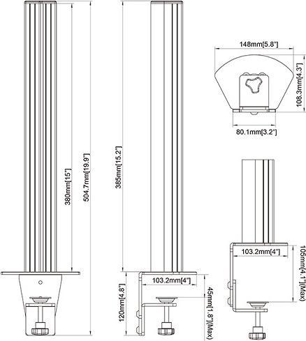 Image du produit Multibrackets Profilé en aluminium, système de support de moniteur Pro