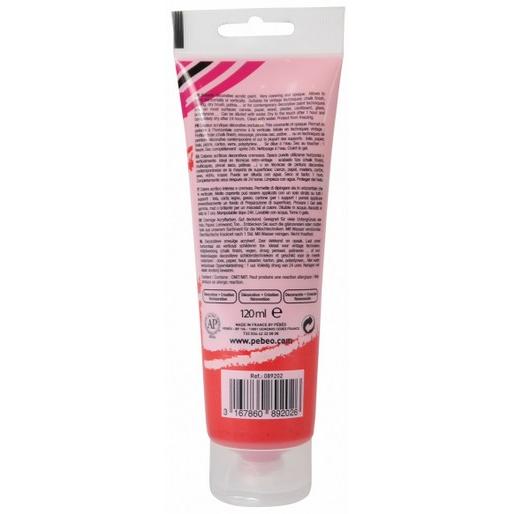 Thumbnail - Pebeo, Künstlerfarbe + Bastelfarbe, Decocrème Perlmutt Acrylfarben (Perlmutt Rubinrot, 120 ml)