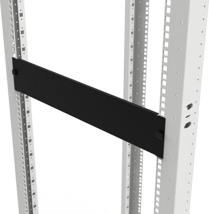 Minkels Frontplate 1 U metal black, fix easy