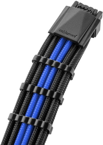 Actual product image CableMod Pro ModMesh 12VHPWR to 3x PCI-e cable - 45cm, black/blue (0.45 m)