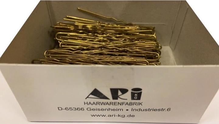 Produktbild Cosmetic Haarnadeln 250 g 65 x 1,2 mm gold gewellt (65 Stk.)