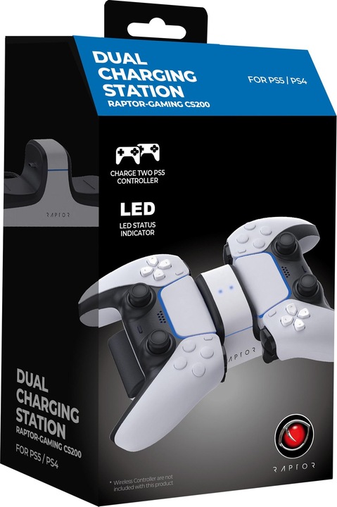 Actual product image Raptor Gaming CS200 Dual charging station (PS5)