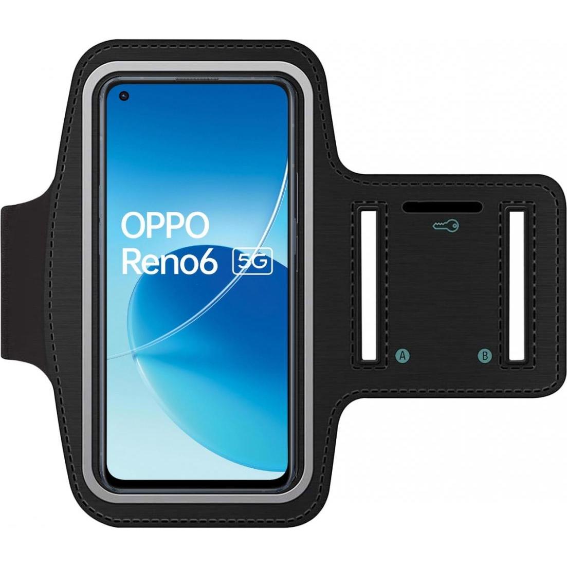 SmartFitness Oppo Reno6 5G Handy Sport Armband, Smartphone Sportarmband, Schwarz