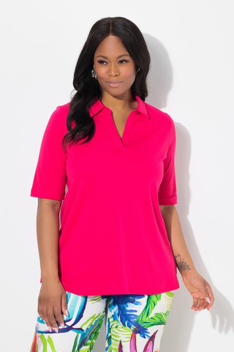 Produktbild Ulla Popken Poloshirt, A-Linie, Halbarm, Pima Baumwolle (42, 44)