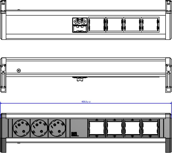 Produktbild Bachmann DESK Verlängerungsschnur (3 x, CEE 7/3)