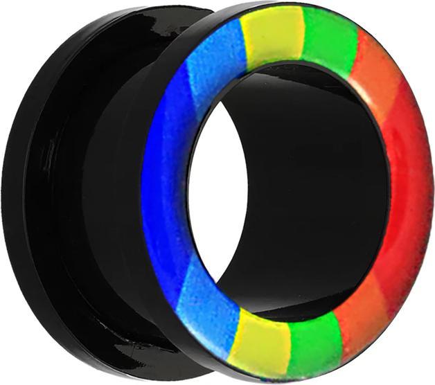 Immagine prodotto Star Piercing Tunnel di carne con colori arcobaleno (Materiale sintetico, senza ottone)