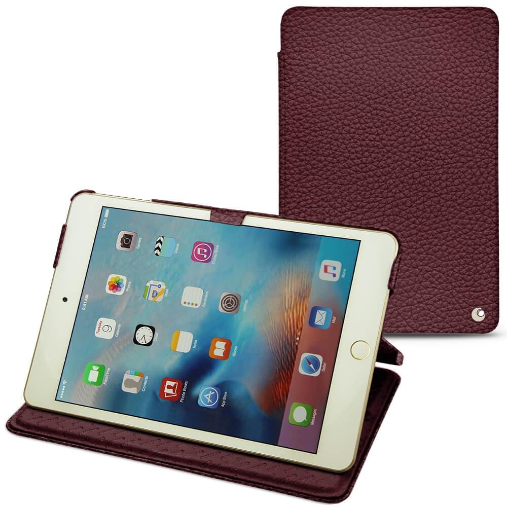 Noreve Lederschutzhülle horizontal (IPad Mini 4), Tablet Hülle, Violett