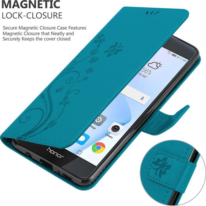Produktbild Cadorabo Flower Book Cover (Honor 8, Honor 8 Premium)