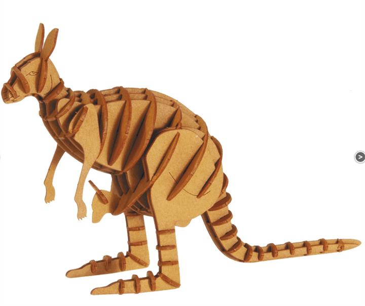 Fridolin Modèle en papier 3-D "Kangourou