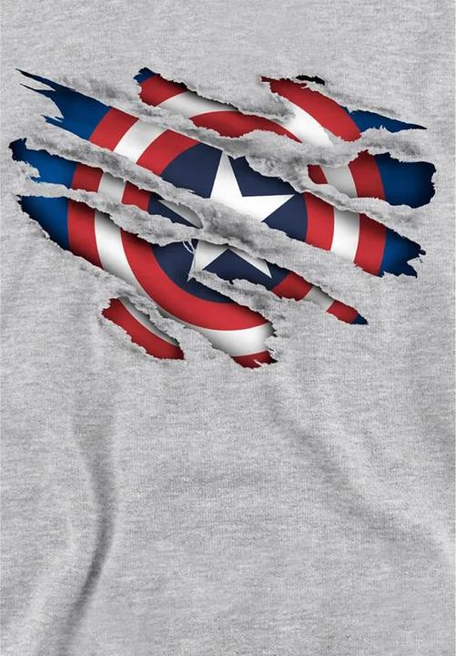 Produktbild Captain America Kapuzenpullover Zum Überziehen meliert (128)