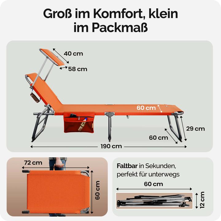 Produktbild Casaria Sonnenliege (190 cm)