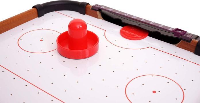 Actual product image Mendler Mini Air Hockey, table game air hockey including accessories, wood 56x30x10cm