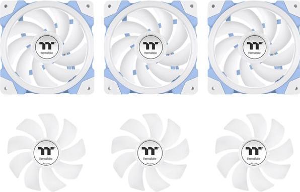 Actual product image Thermaltake Lot De 3 Ventilateurs De Boitier Swafan Ex Sync - 12cm (Bleu) (120 mm, 3 x)