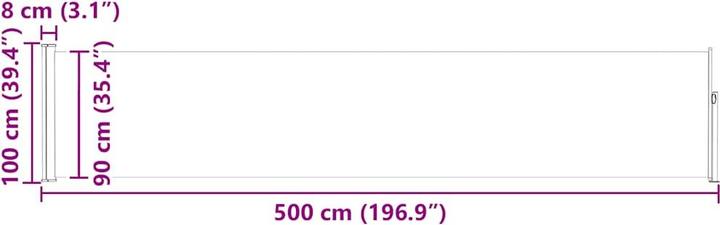 Produktbild vidaXL Seitenmarkise (5 m)