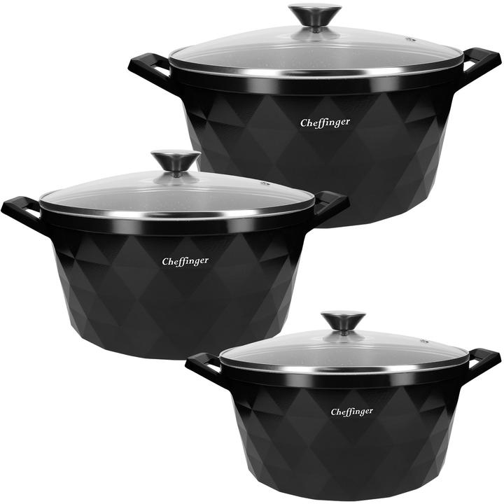 Actual product image JTI Set with pots - aluminium and glass - 6 pieces (28 cm, Roman pot, Aluminium)