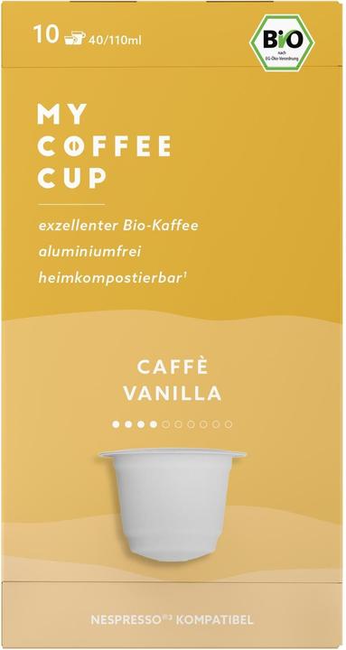 Actual product image My-Cups Organic Caffè Vanilla coffee capsules 10 capsules (10 x Port.)