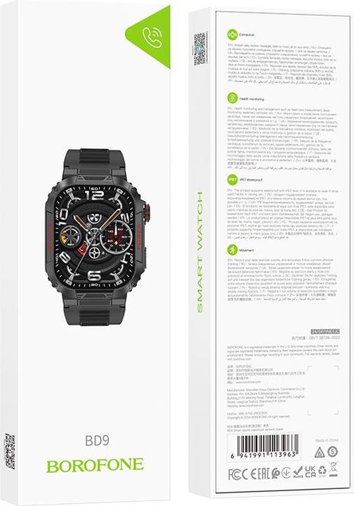 Actual product image Borofone Smartwatch BD9 schwarz