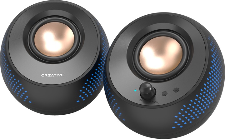 Creative Głośniki do komputera 2.0 Pebble X czarny/black USB-C z podświetleniem RGB