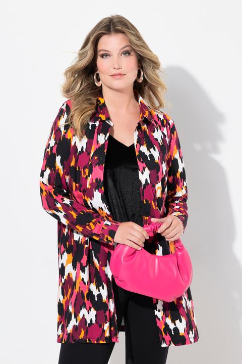 Produktbild Miamoda Jerseybluse, A-Linie, Muster, Langarm (54)