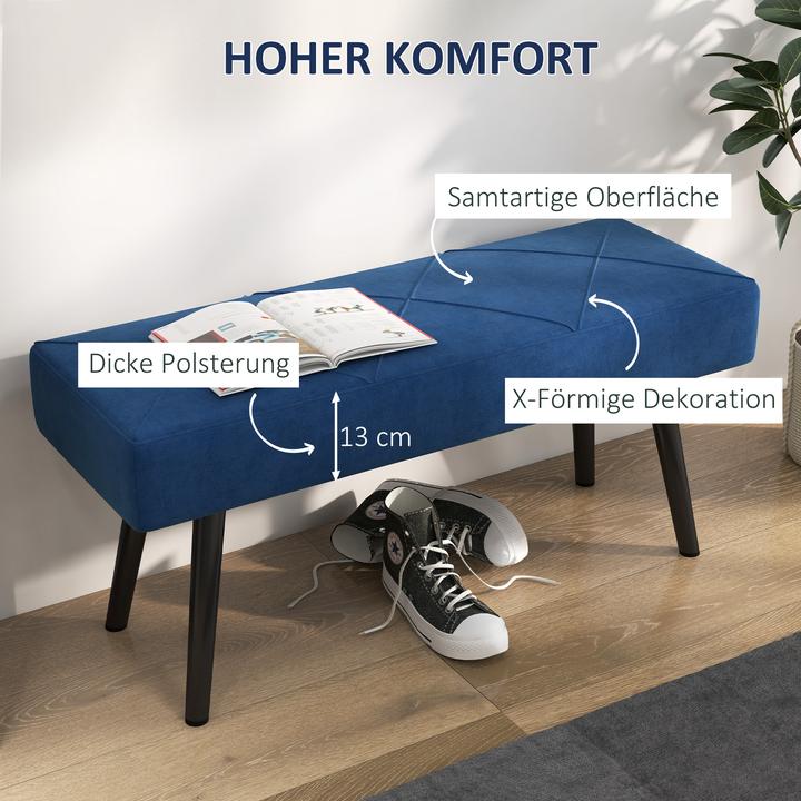 Immagine prodotto Homcom Sitzbank Polyester, Stahl Blau