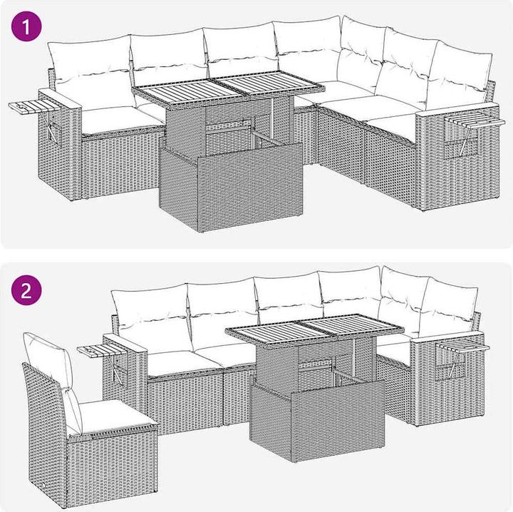 Produktbild vidaXL Garten Sofagarnitur
