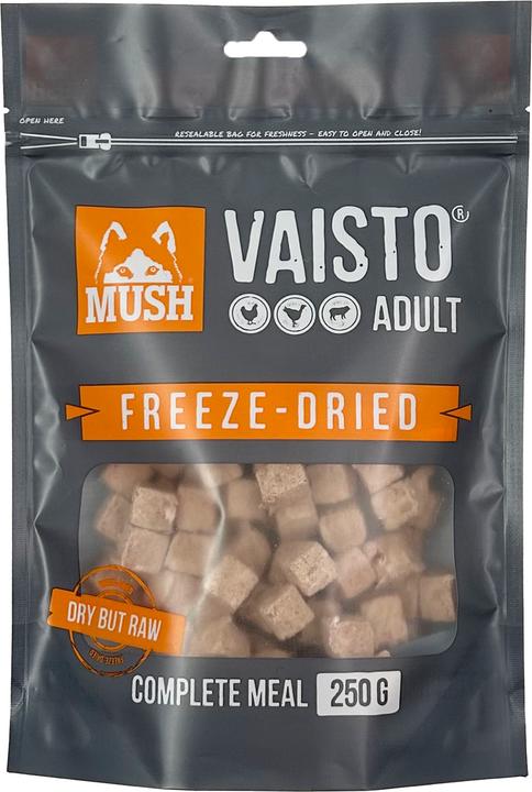 Produktbild Mush Vaisto Grey Freeze dried -chicken-turkey-lamb '250gr - (MUSH79324DK) (Adult, 1 Stk., 250 g)