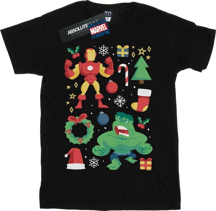 Produktbild Iron Man And Hulk Christmas Day TShirt Jungen (140, 146)