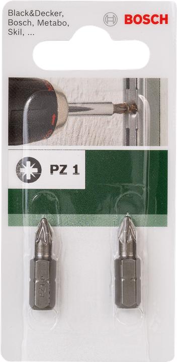 Actual product image Bosch Zubehör Cross-recess bit PZ 1 Accessor (Cross Pozidriv PZ M1)