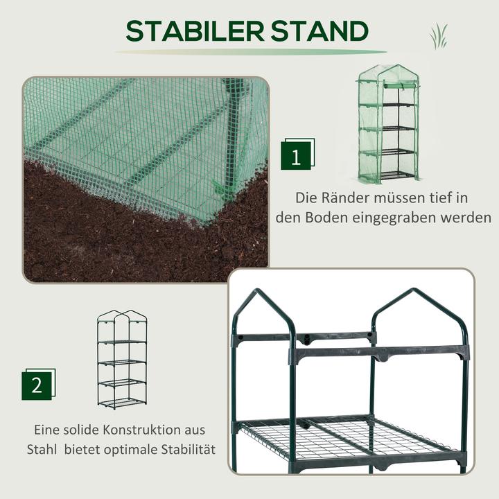 Image du produit Outsunny Serre en film plastique avec tubes en acier