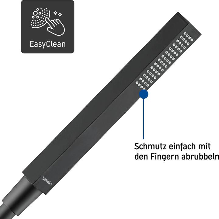 Duravit Bardouche hoekig zwart mat (1 Typen balken, 21 l/min)