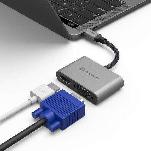 Produktbild Adam Elements USB-C auf HDMI/VGA Adapter (USB Typ-C, 14.50 cm)