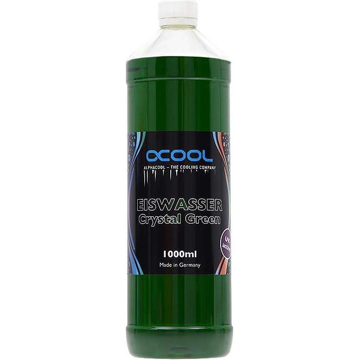 Alphacool Eiswasser Crystal Green UV (1000 ml, Fertiggemisch), Wasserkühlung Wasserzusatz, Grün