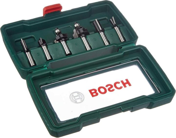 Produktbild Bosch Zubehör HM-Fräser-Set mit 8 mm Schaft, 6-teilig