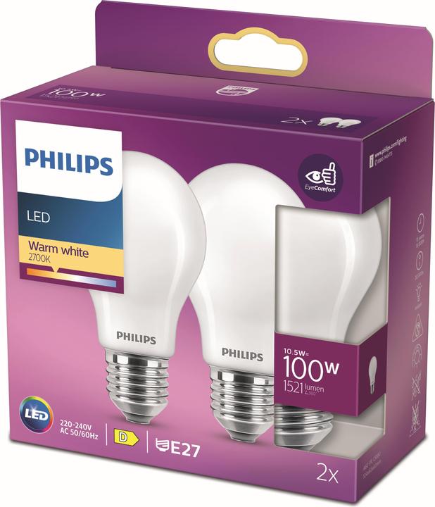Image du produit Philips Lampe (E27, 10.50 W, 1521 lm, 2 x, D)
