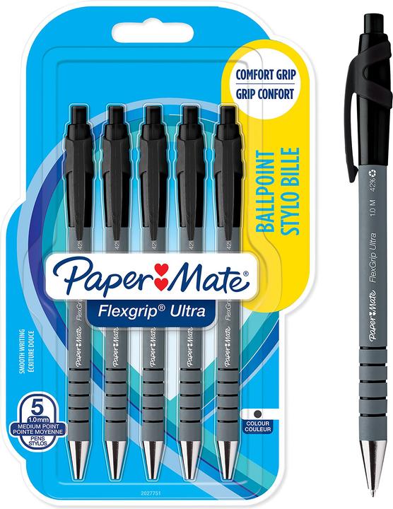 Image du produit Paper Mate Stylo à bille Flexgrip Ultra RT M (Noir, 5 x)