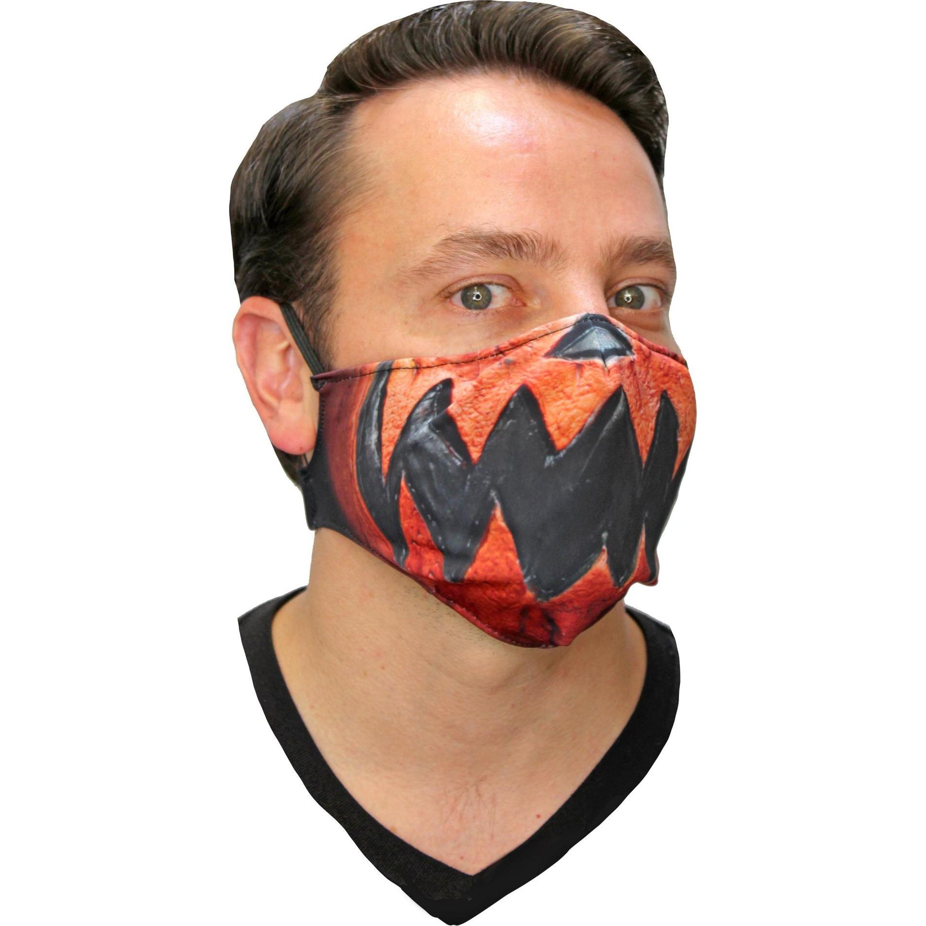 Ghoulish Jack O'Lantern Stoffmaske