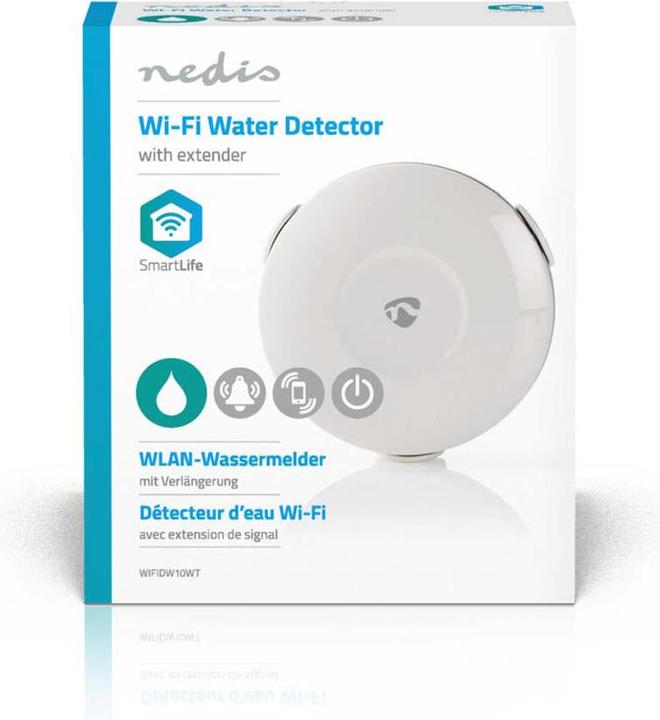 Image du produit Nedis WIFIDW10WT Détecteur d'eau Système de détection & d'alarme Avec fil & sans fil
