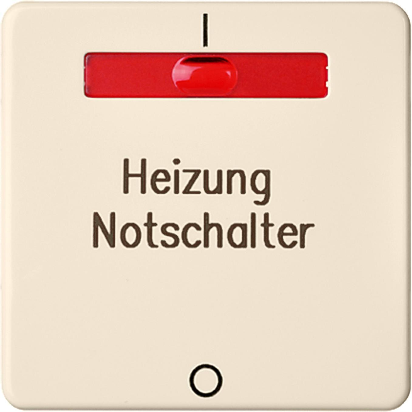 Schneider Electric Wippe 2-polig bedruckt Heizungsnot. 233224, Taster + Schalter, Weiss