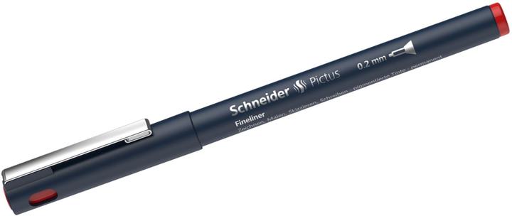 Produktbild Schneider Fineliner Pictus 0,2mm rot (Black, Rot, Silber, Tiefblau, 1x)