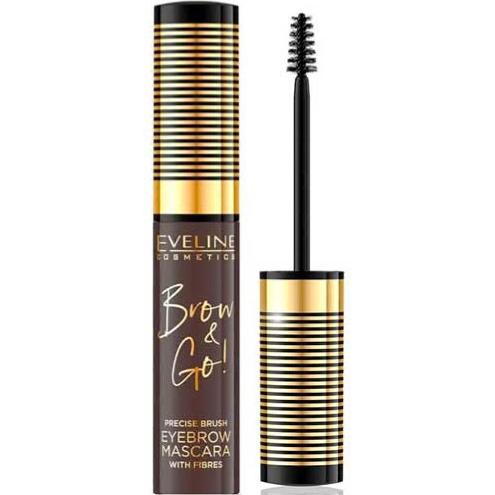 Eveline, Wenkbrauwgel, Brow & Go! Wenkbrauw Mascara Wenkbrauw Mascara 02 Donker 6Ml (02 Donker)