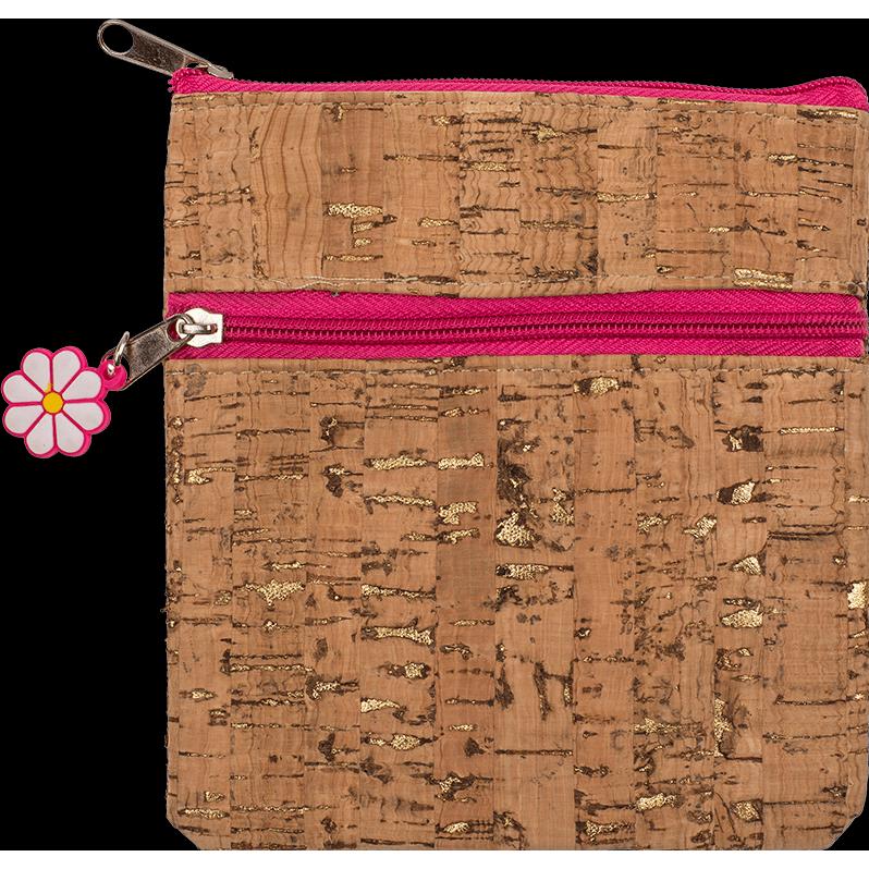 Out of the blue, Portemonnaie, Brieftasche aus Kork mit Reissverschluss, Mehrfarbig
