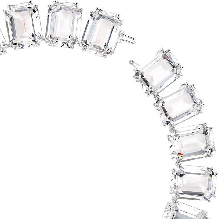 Image du produit Swarovski Millenia Tennis Halskette Übergrosse Kristalle Oktagon Schliff Weiss Rhodiniert (Métal rhodié, 36 cm)