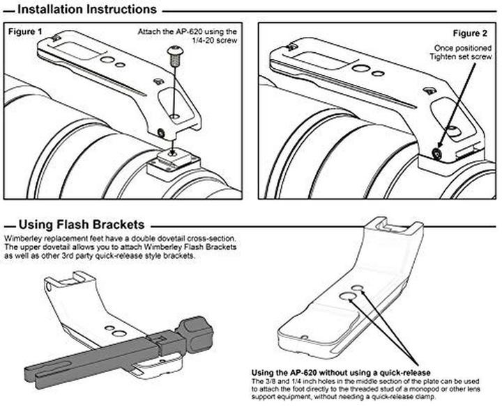 Produktbild Wimberley AP 620 voor Sony 200 600 f/5.6 6.3 G OSS