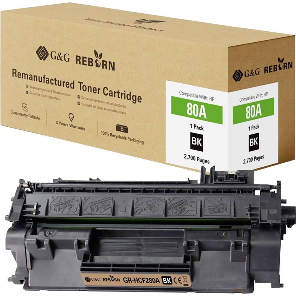 Thumbnail - G&G, Toner, Toner ersetzt HP 80A Kompatibel Schwarz 2700 Seiten Reborn remanufactured 2