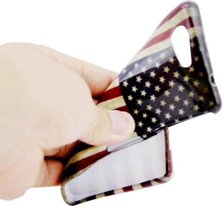 Produktbild König Design Schutzhülle Handytasche Etuis TPU für Handy Sony Xperia Z3 Compact Retro Fahne USA (Sony Xperia Z3 Compact)