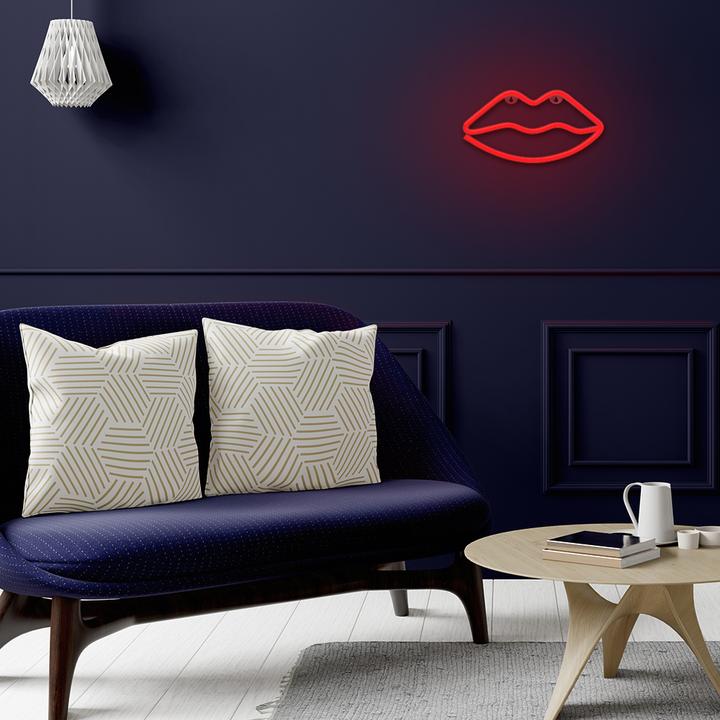 Produktbild Forever Light Neon LED Licht LIPS rot Fledermaus + USB FLNEO8 (Rot)