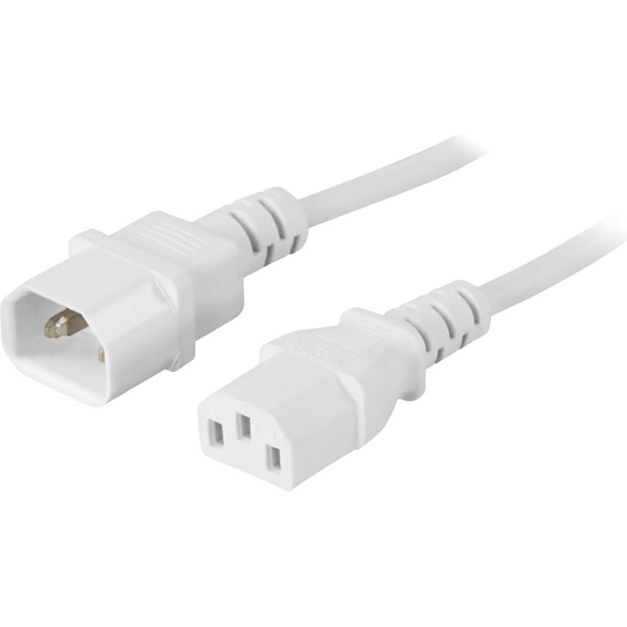 Deltaco foerlaengningskabel PCskaerm rak IEC C13 - C14 2m v (2 m), Stromkabel