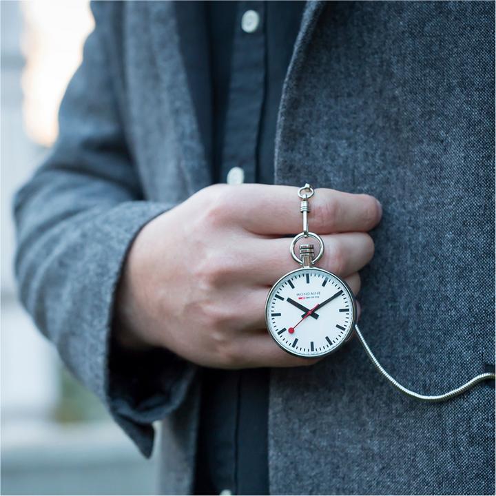 Immagine prodotto Mondaine Taschenuhr (Orologio da polso analogico, Orologio tascabile, Fatto in Svizzera, 43 mm)