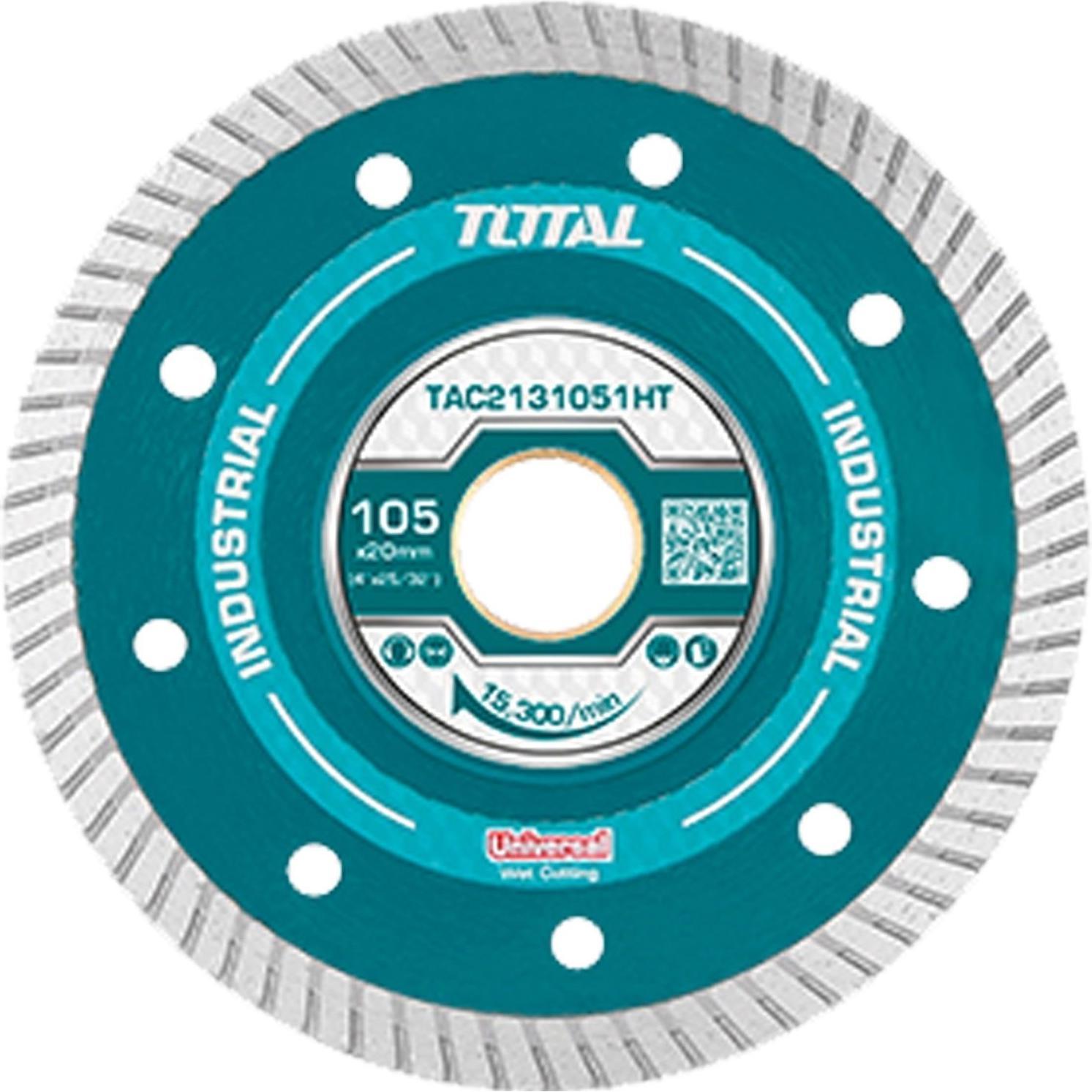 Total, Schleifmittel, Diamant-Trennscheibe, ultradünn, 125mm, universal, industriell, 125x22,2mm